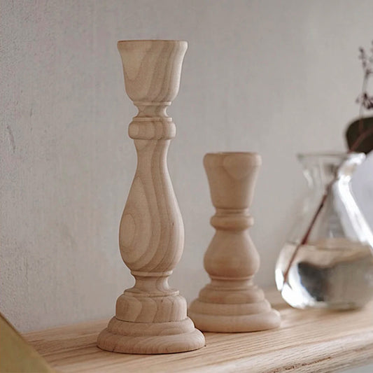 Houten Kandelaar Onbewerkt DIY Decoratie