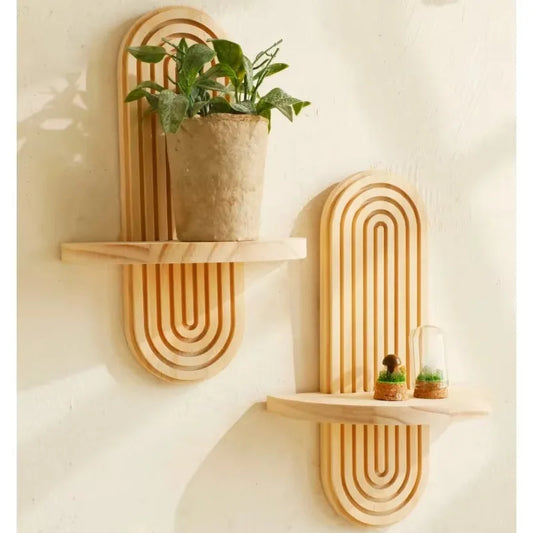 Houten Wandrek Boho Stijl Display Planken Opbergen