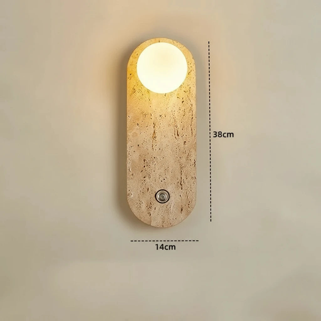 Gele Travertin LED Wandlamp Balkon Slaapkamer