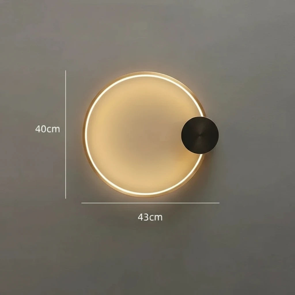 Nordic Minimalistische Koperen Wandlamp Circulair Design