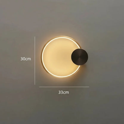 Nordic Minimalistische Koperen Wandlamp Circulair Design