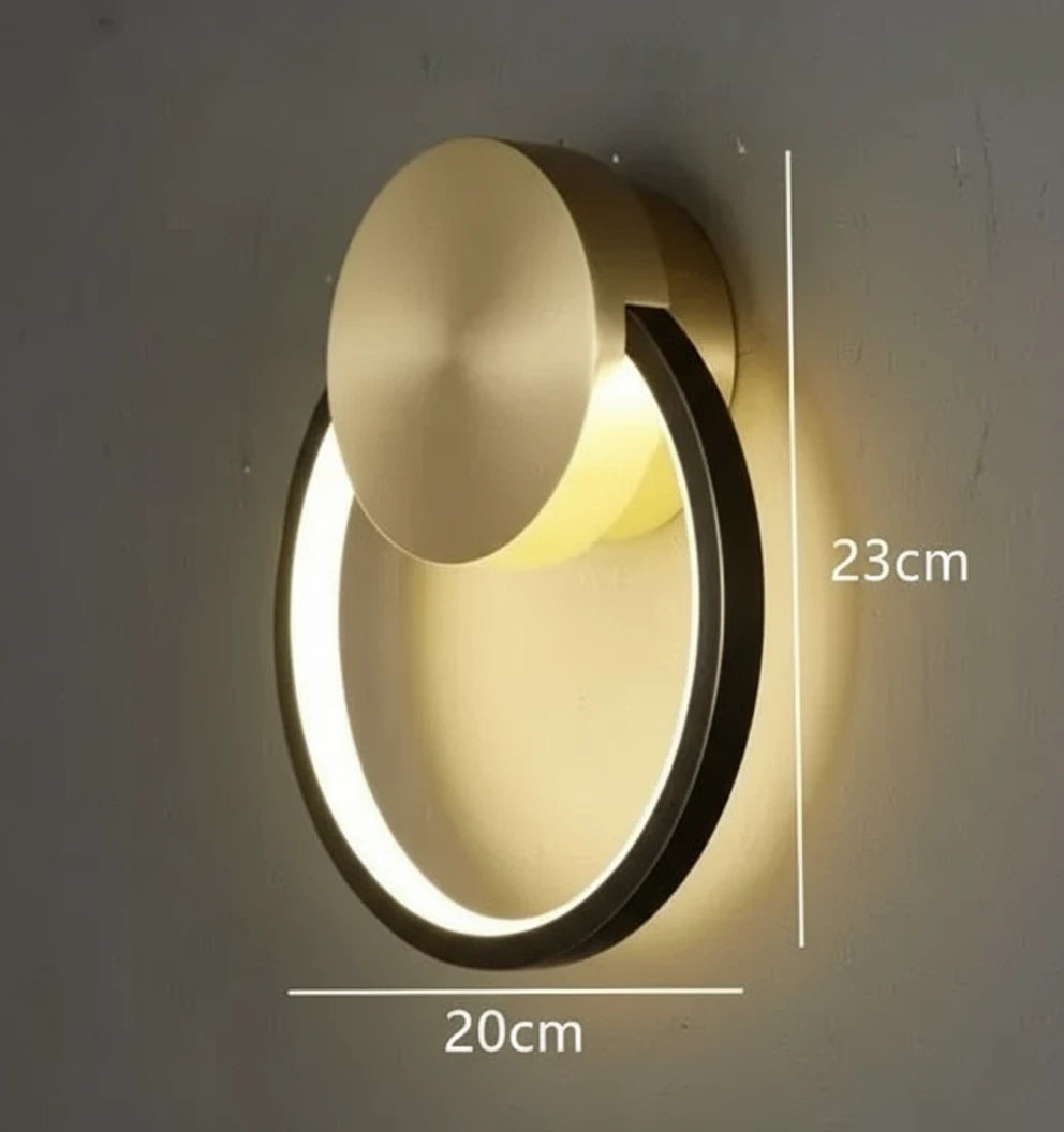 Nordic Minimalistische Koperen Wandlamp Circulair Design