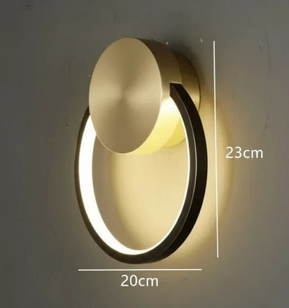 Nordic Minimalistische Koperen Wandlamp Circulair Design