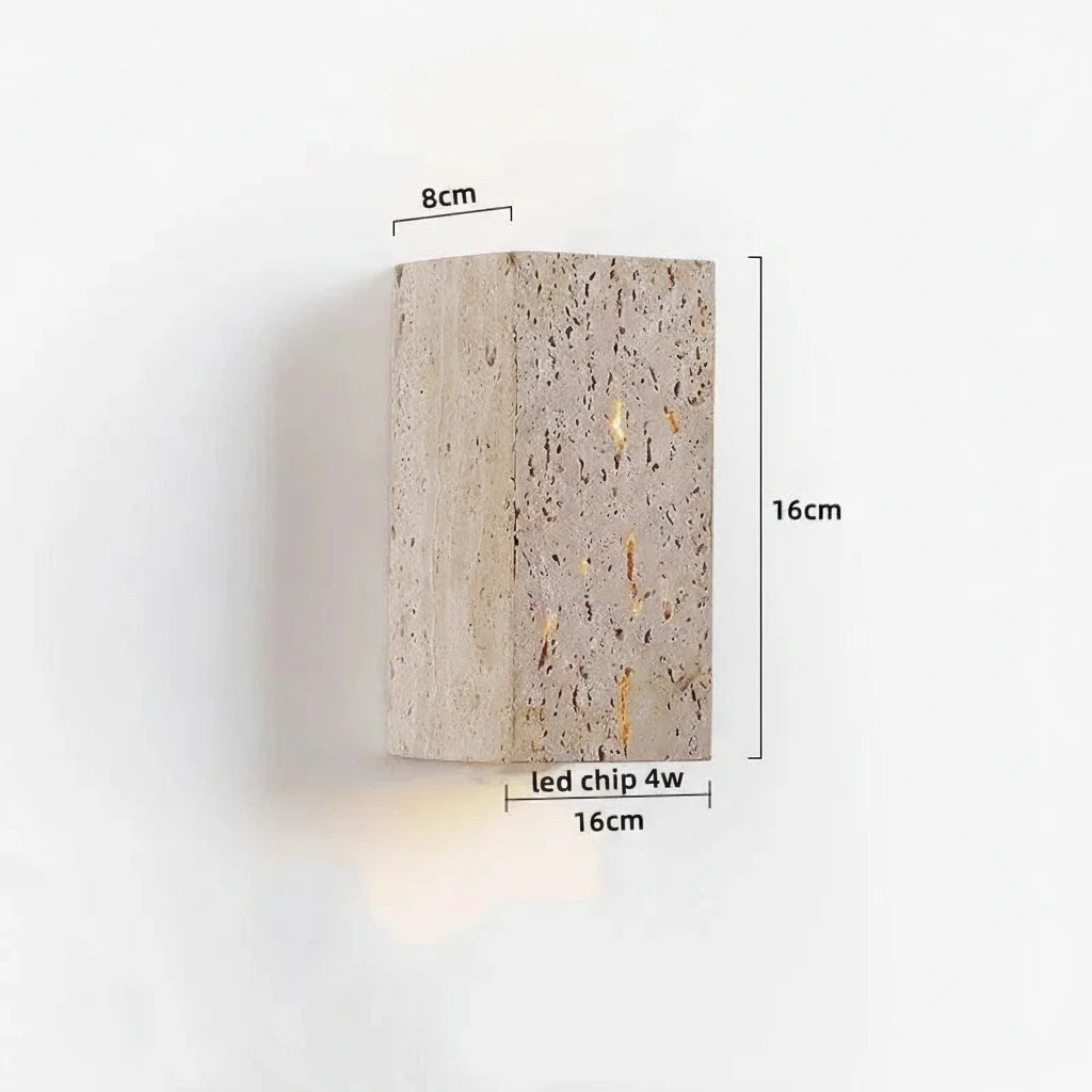 Gele Travertin LED Wandlamp Balkon Slaapkamer