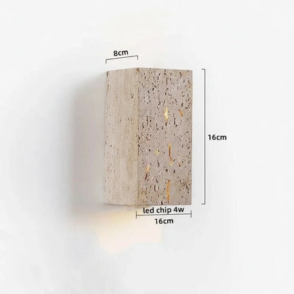 Gele Travertin LED Wandlamp Balkon Slaapkamer
