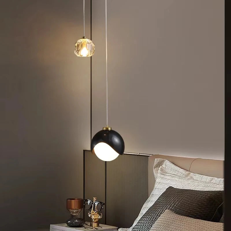 Moderne Kristallen Hanglamp Luxe Bedside Nordic Minimalist