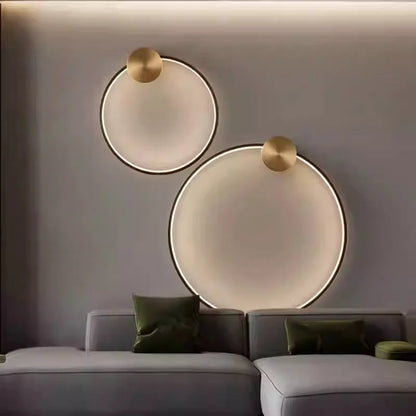 Nordic Minimalistische Koperen Wandlamp Circulair Design