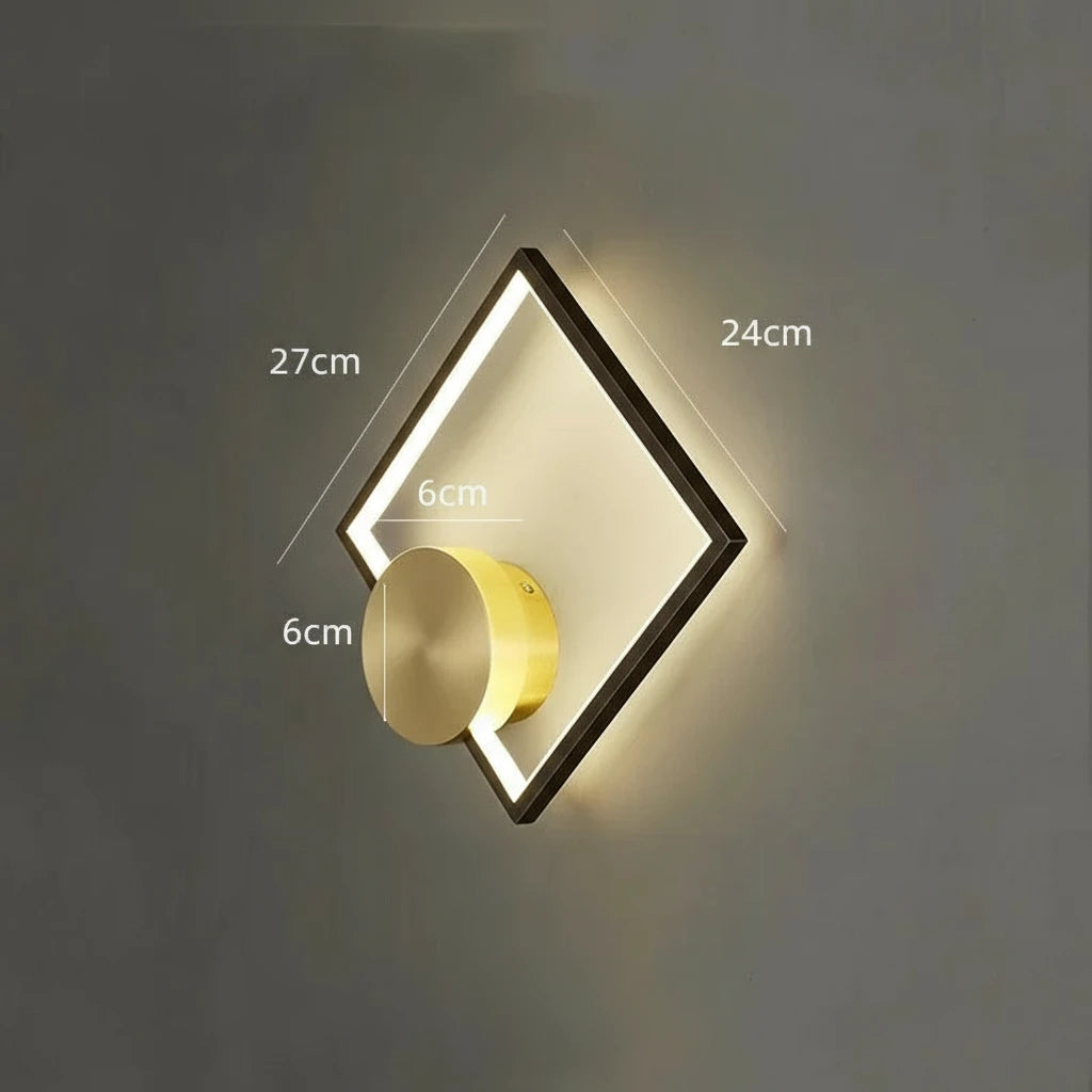 Nordic Minimalistische Koperen Wandlamp Circulair Design