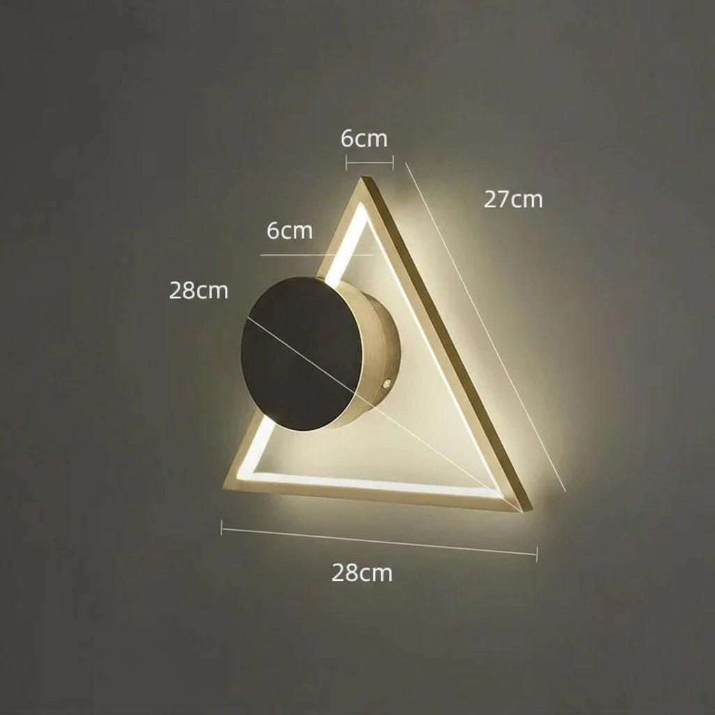 Nordic Minimalistische Koperen Wandlamp Circulair Design