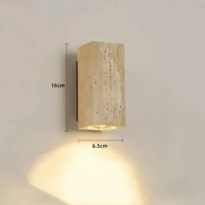 Gele Travertin LED Wandlamp Balkon Slaapkamer