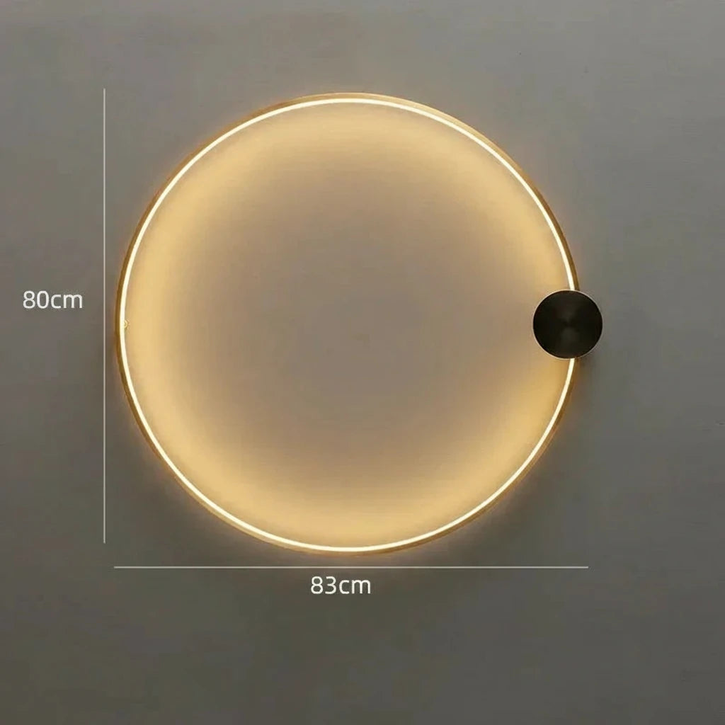 Nordic Minimalistische Koperen Wandlamp Circulair Design