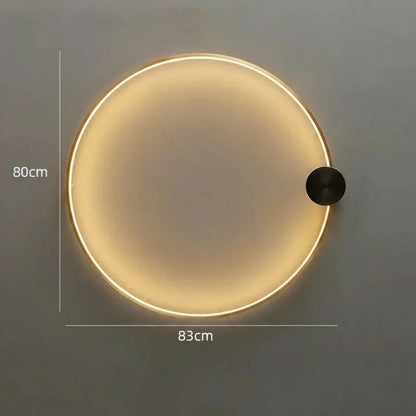 Nordic Minimalistische Koperen Wandlamp Circulair Design