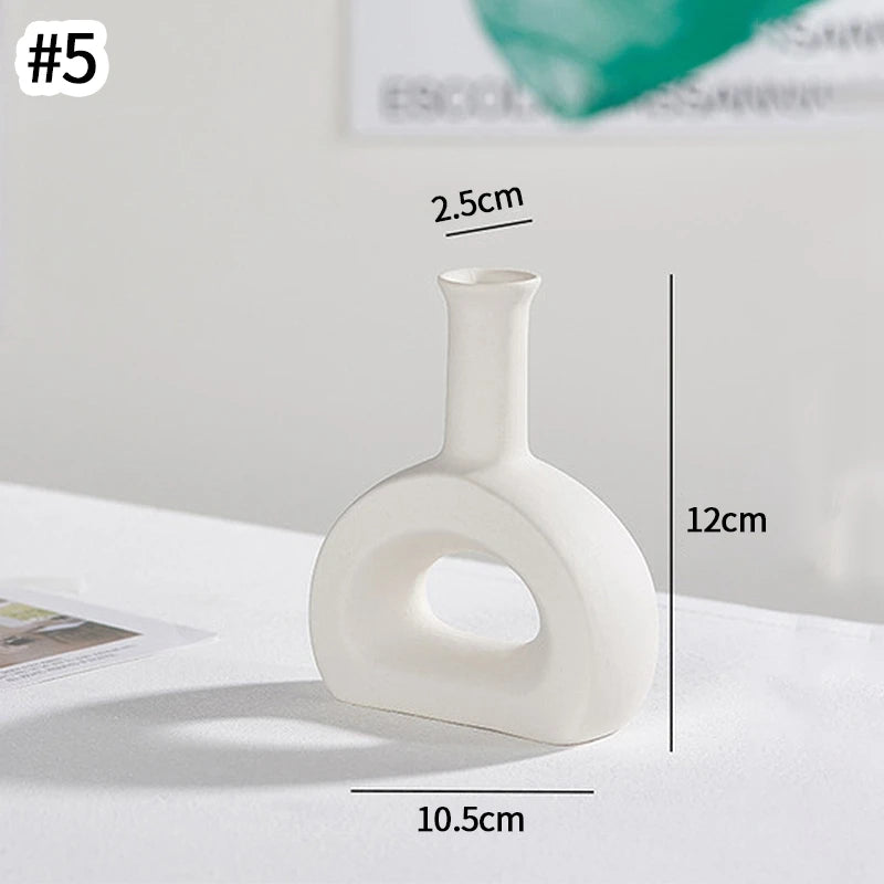 Keramische Vaas Wit Nordic Decoratieve Bloemenvaas