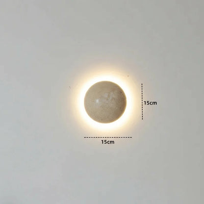 Gele Travertin LED Wandlamp Balkon Slaapkamer