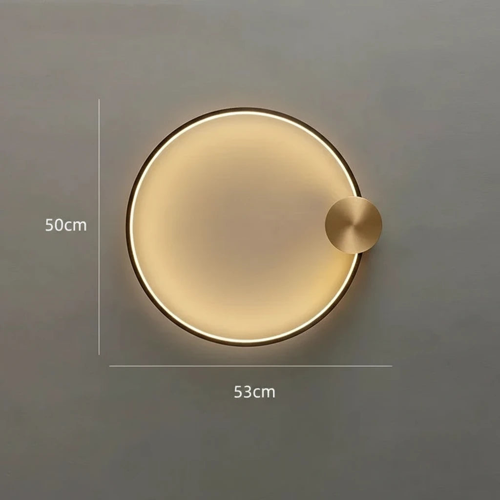 Nordic Minimalistische Koperen Wandlamp Circulair Design