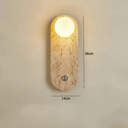 Gele Travertin LED Wandlamp Balkon Slaapkamer