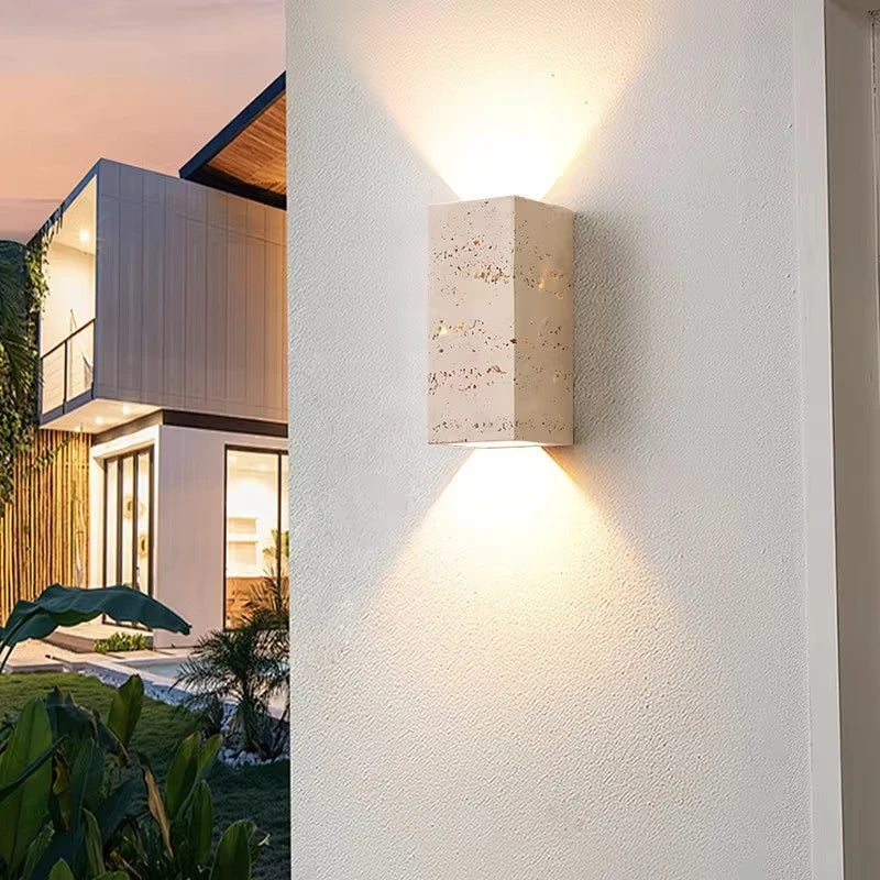 Gele Travertin LED Wandlamp Balkon Slaapkamer