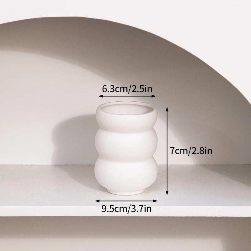 Keramische Vaas Wit Nordic Decoratieve Bloemenvaas