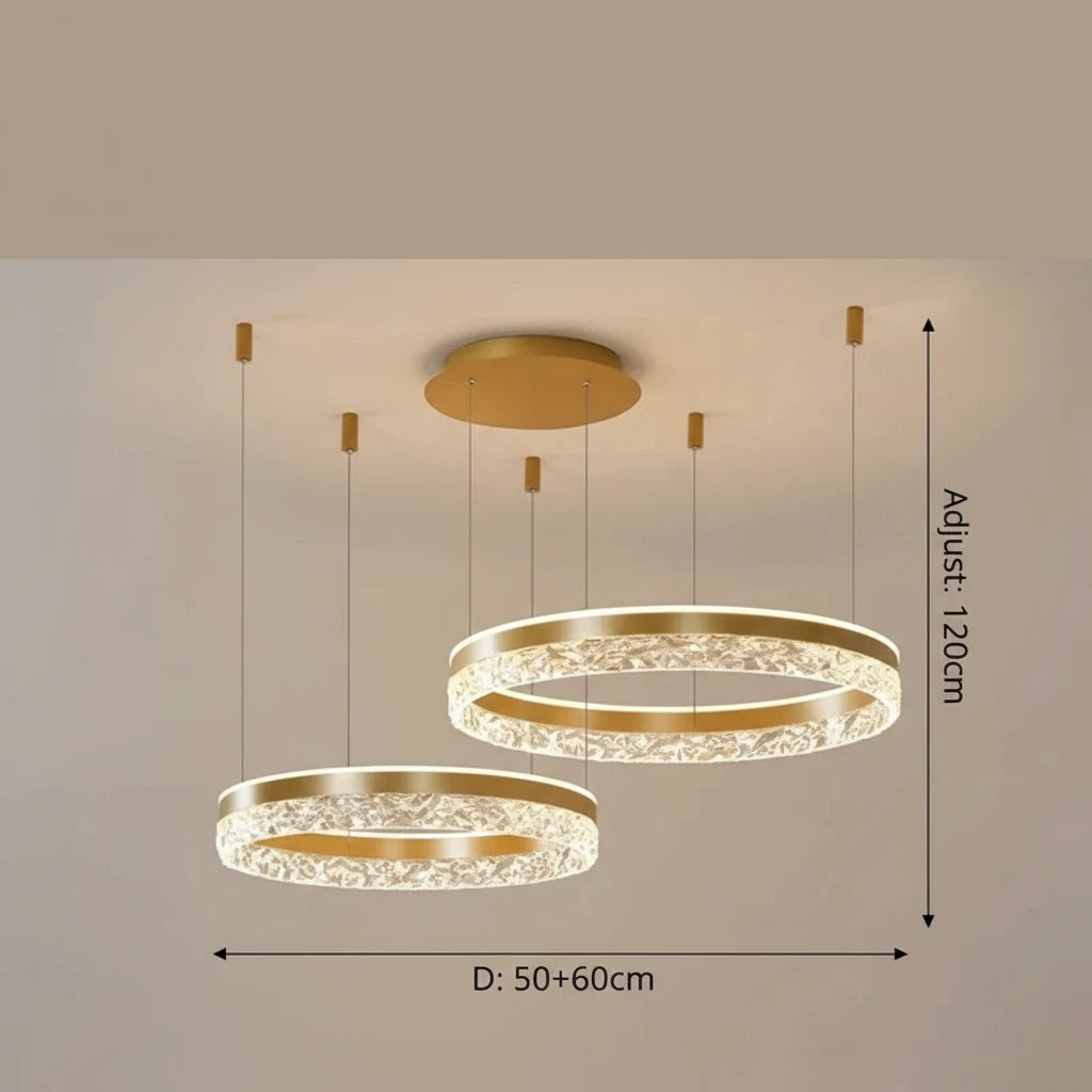 Creatieve LED Ringen Chandelier Minimalistische Acryl