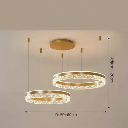 Creatieve LED Ringen Chandelier Minimalistische Acryl