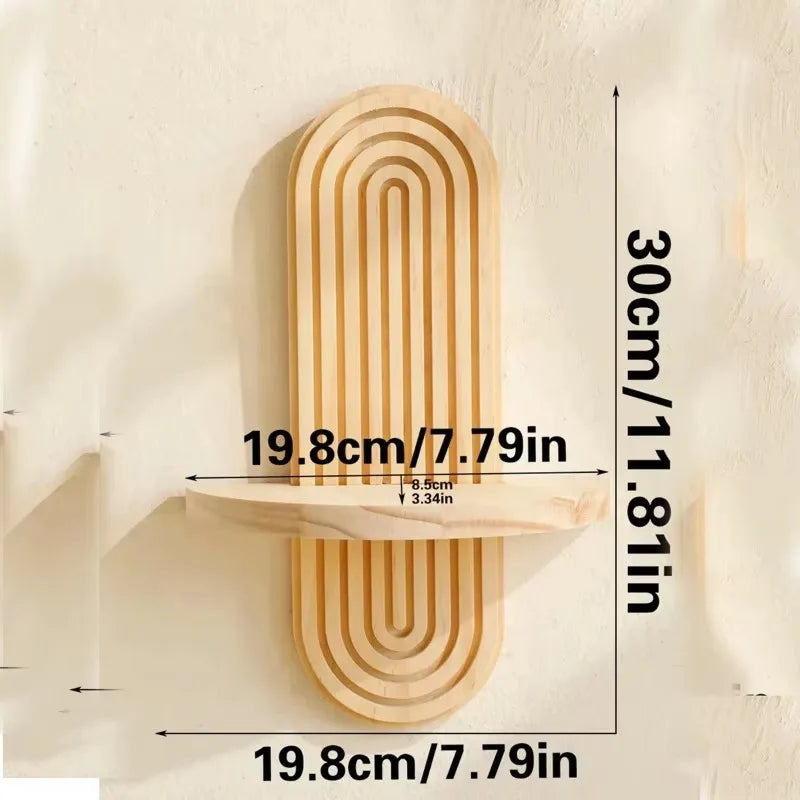 Houten Wandrek Boho Stijl Display Planken Opbergen