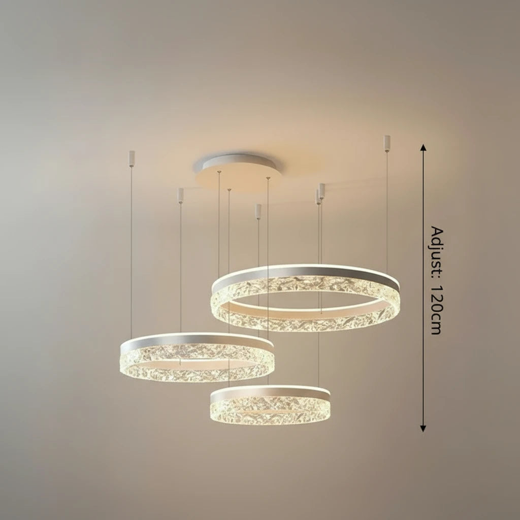 Creatieve LED Ringen Chandelier Minimalistische Acryl