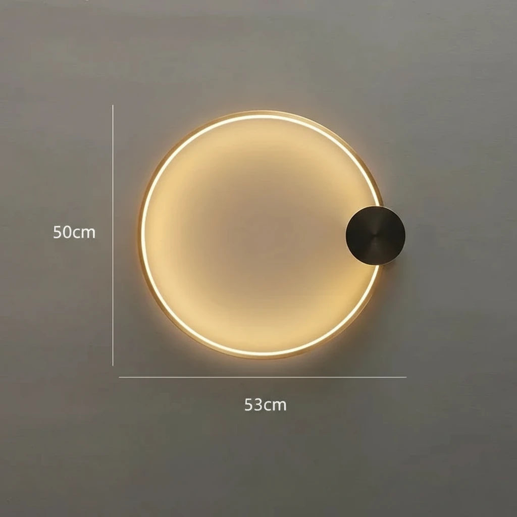 Nordic Minimalistische Koperen Wandlamp Circulair Design