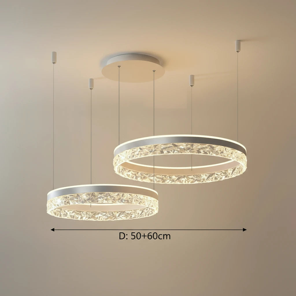Creatieve LED Ringen Chandelier Minimalistische Acryl