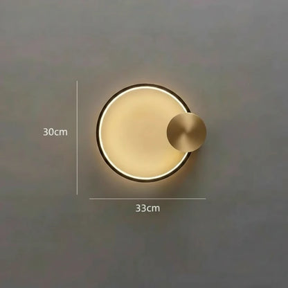 Nordic Minimalistische Koperen Wandlamp Circulair Design