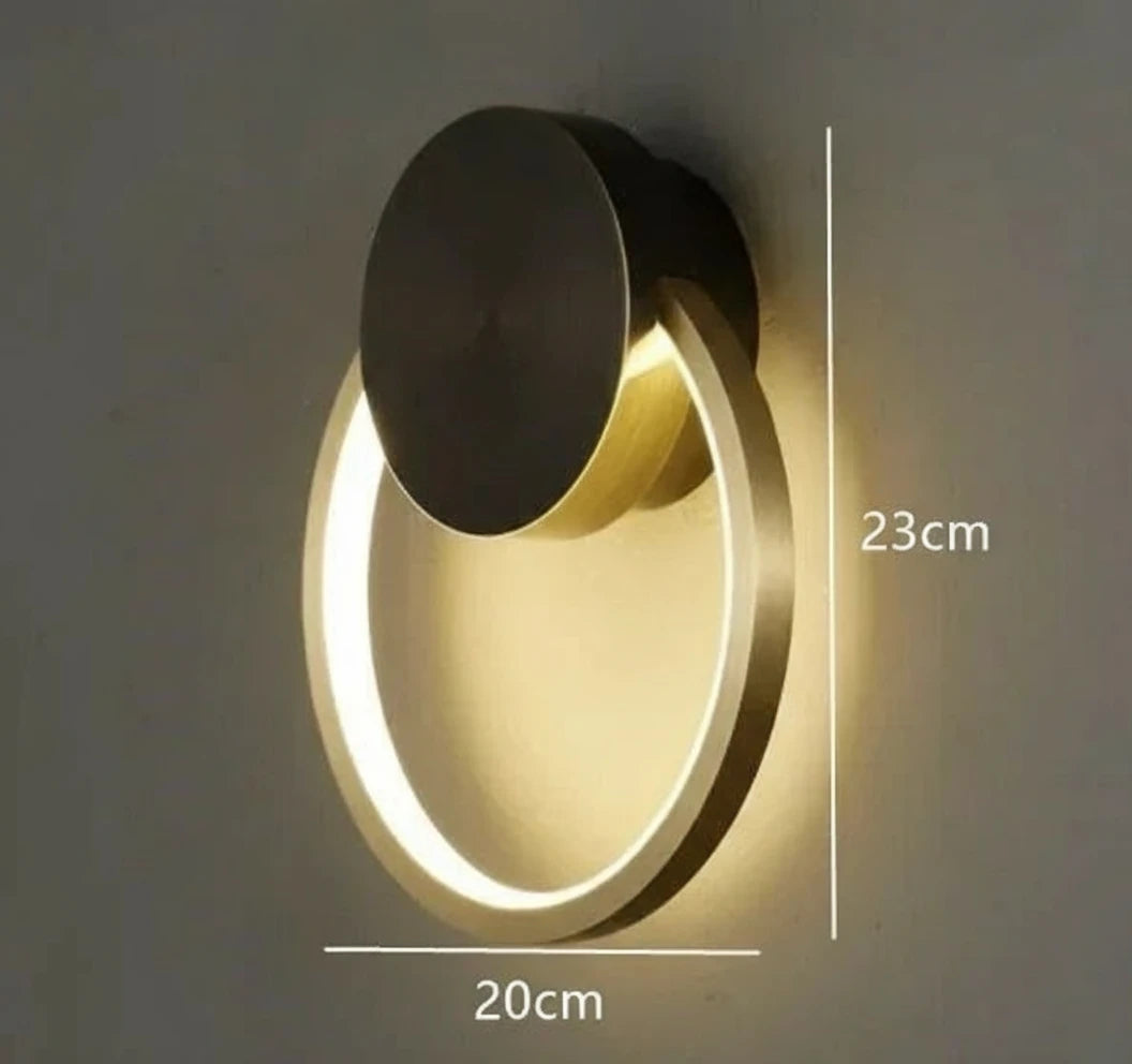 Nordic Minimalistische Koperen Wandlamp Circulair Design