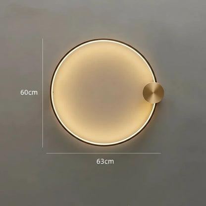 Nordic Minimalistische Koperen Wandlamp Circulair Design