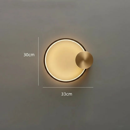 Nordic Minimalistische Koperen Wandlamp Circulair Design