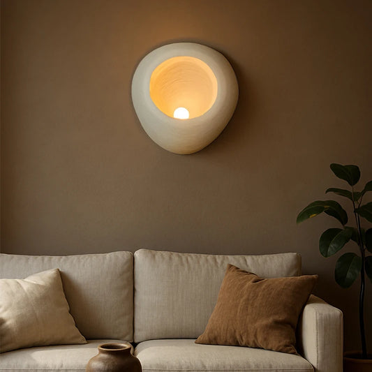 Nordic Wabi Sabi Wandlamp Japanse Stijl Crème Hars