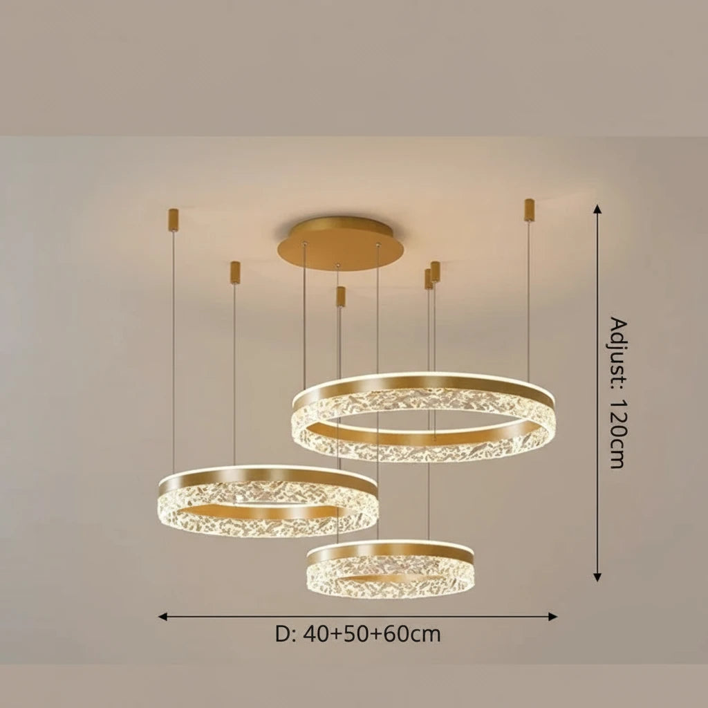 Creatieve LED Ringen Chandelier Minimalistische Acryl