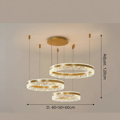 Creatieve LED Ringen Chandelier Minimalistische Acryl