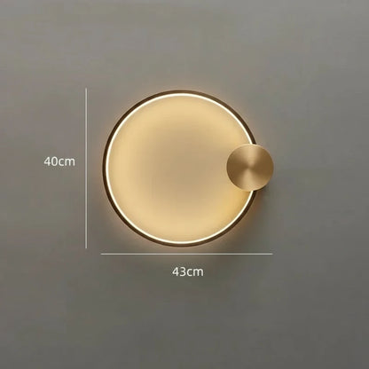 Nordic Minimalistische Koperen Wandlamp Circulair Design