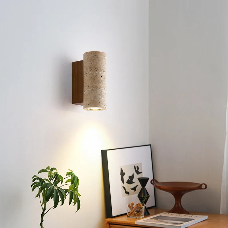 Gele Travertin LED Wandlamp Balkon Slaapkamer