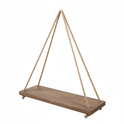 Houten Schommel Wandplank Hangend Touw Plant Display